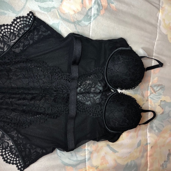 Black lingerie body suit —SOLD- - Picture 4 of 5